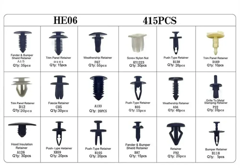 Car fastener clip
