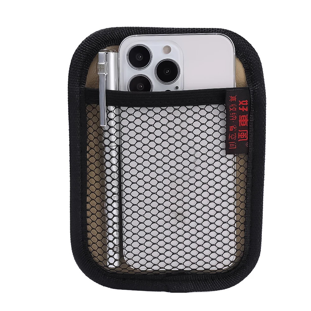 Car Leather Mesh Bag