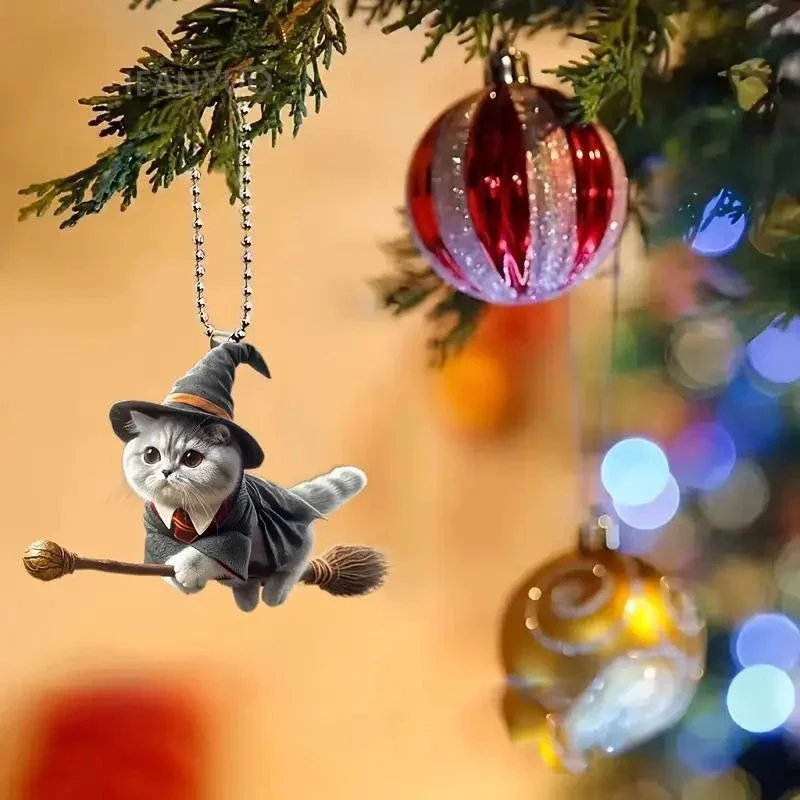Cat-Shaped RearView Mirror Pendant