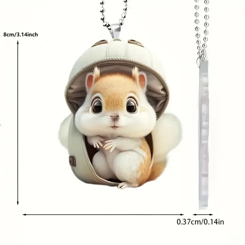 Cat-Shaped RearView Mirror Pendant