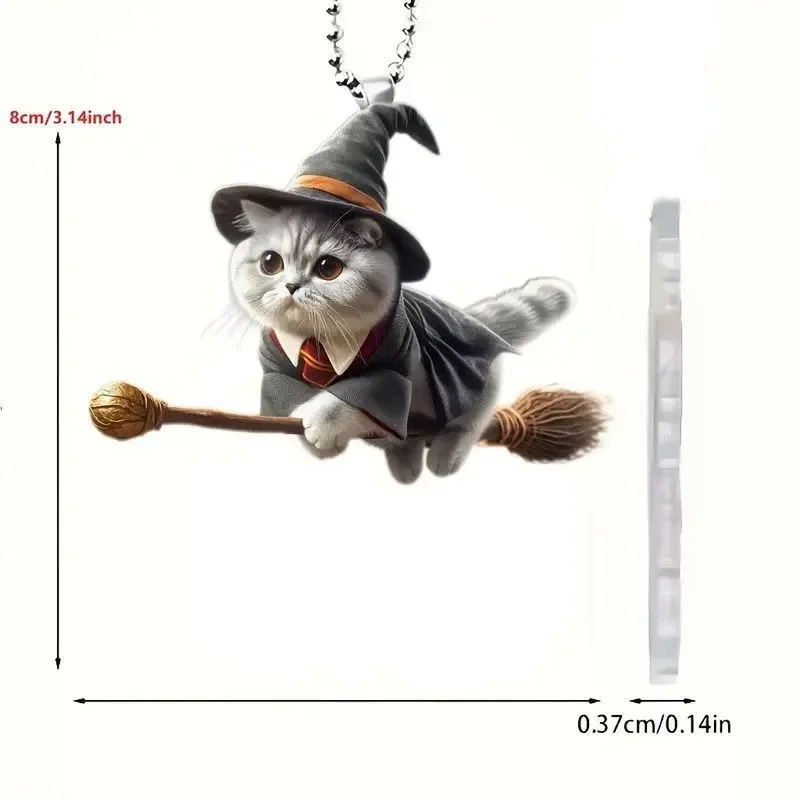 Cat-Shaped RearView Mirror Pendant