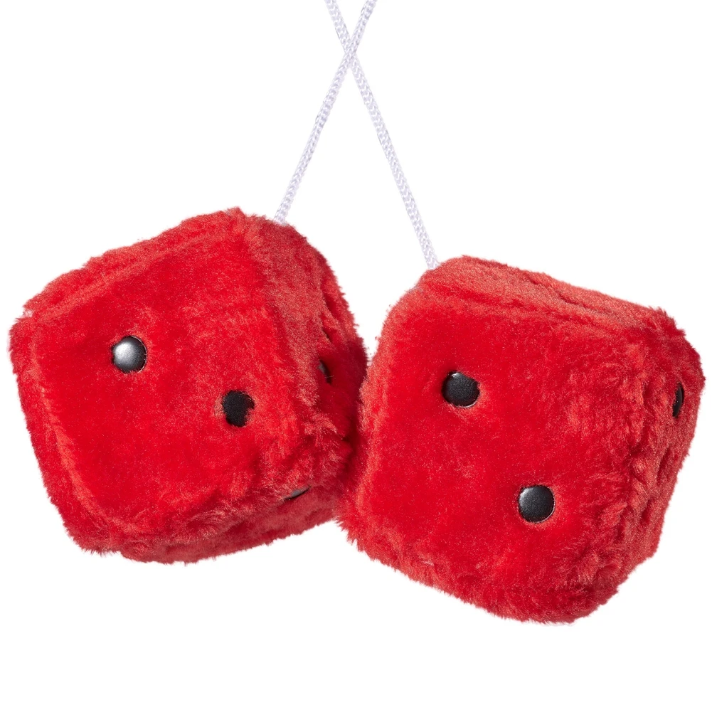 Dice with Dots Retro Square Plush Hanging Mirror Dice with Dots Retro Square Plush Hanging Mirror