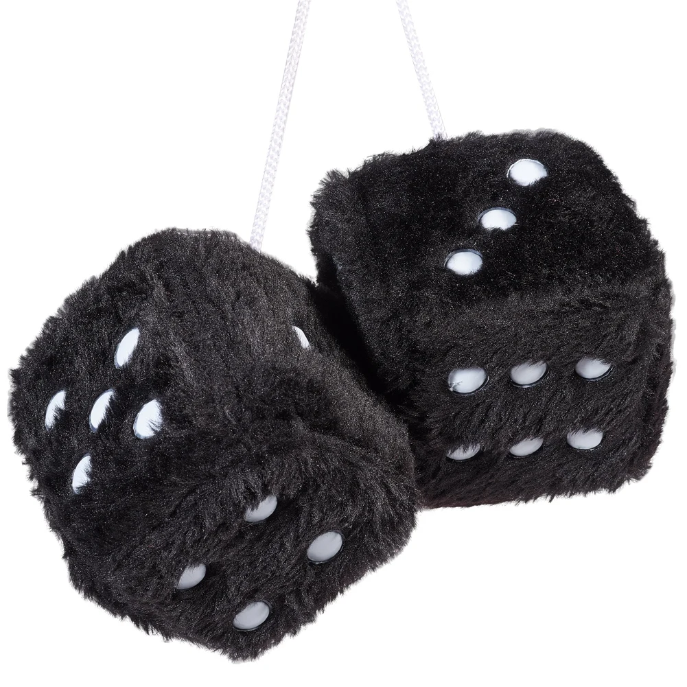 Dice with Dots Retro Square Plush Hanging Mirror Dice with Dots Retro Square Plush Hanging Mirror