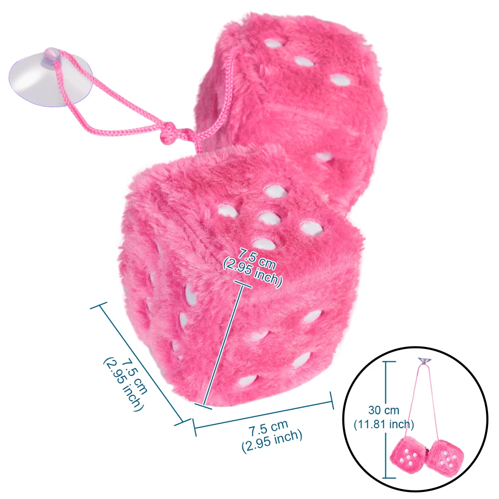Dice with Dots Retro Square Plush Hanging Mirror Dice with Dots Retro Square Plush Hanging Mirror