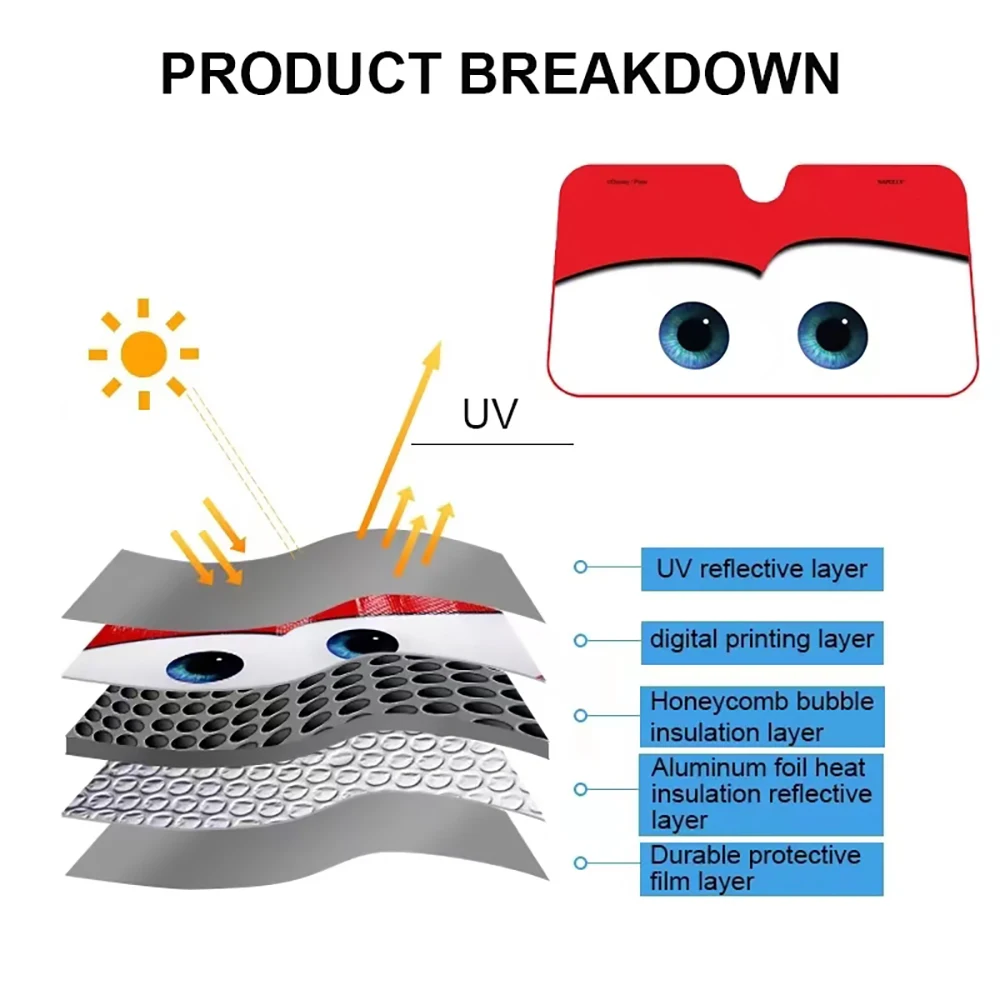 Car Solar Protection 4 Colors Eyes