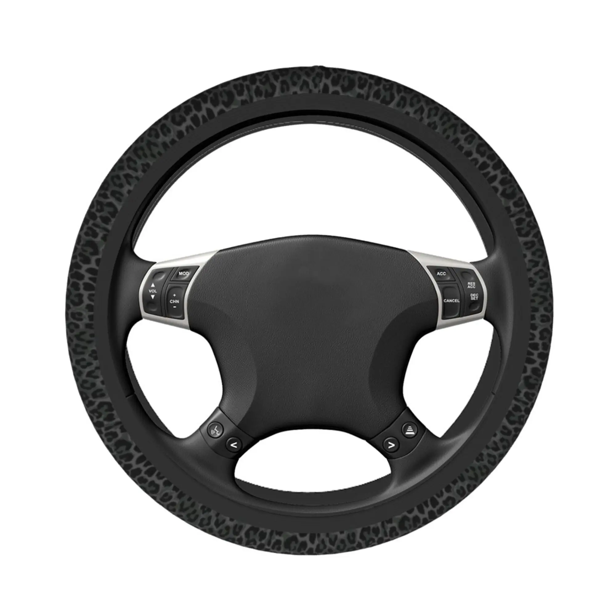 Black Leopard Anti-Slip Steering Wheel Cover