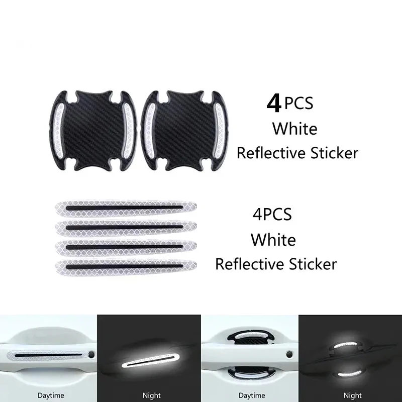 8pcs 3D Reflective Car Sticker Set