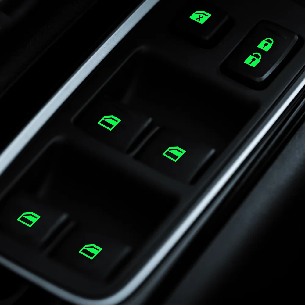 Car Window Button Luminous Sticker