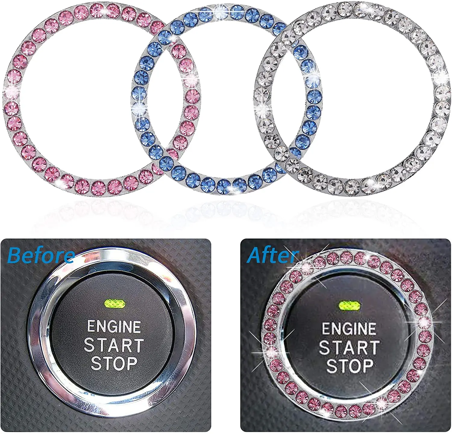 Car Ignition Key Ring Diamond