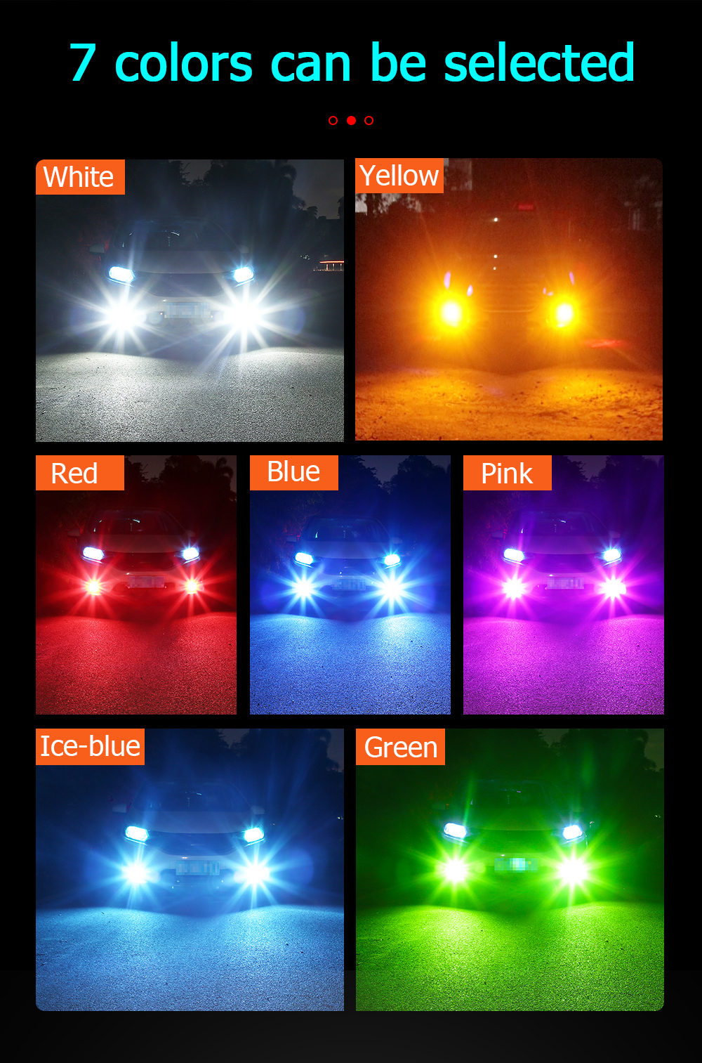 LED Auto Lamp Car Anti Fog Light Bulb 6000K Yellow Not for Headlights LED Auto Lamp Car Anti Fog Light Bulb 6000K Yellow Not for Headlights