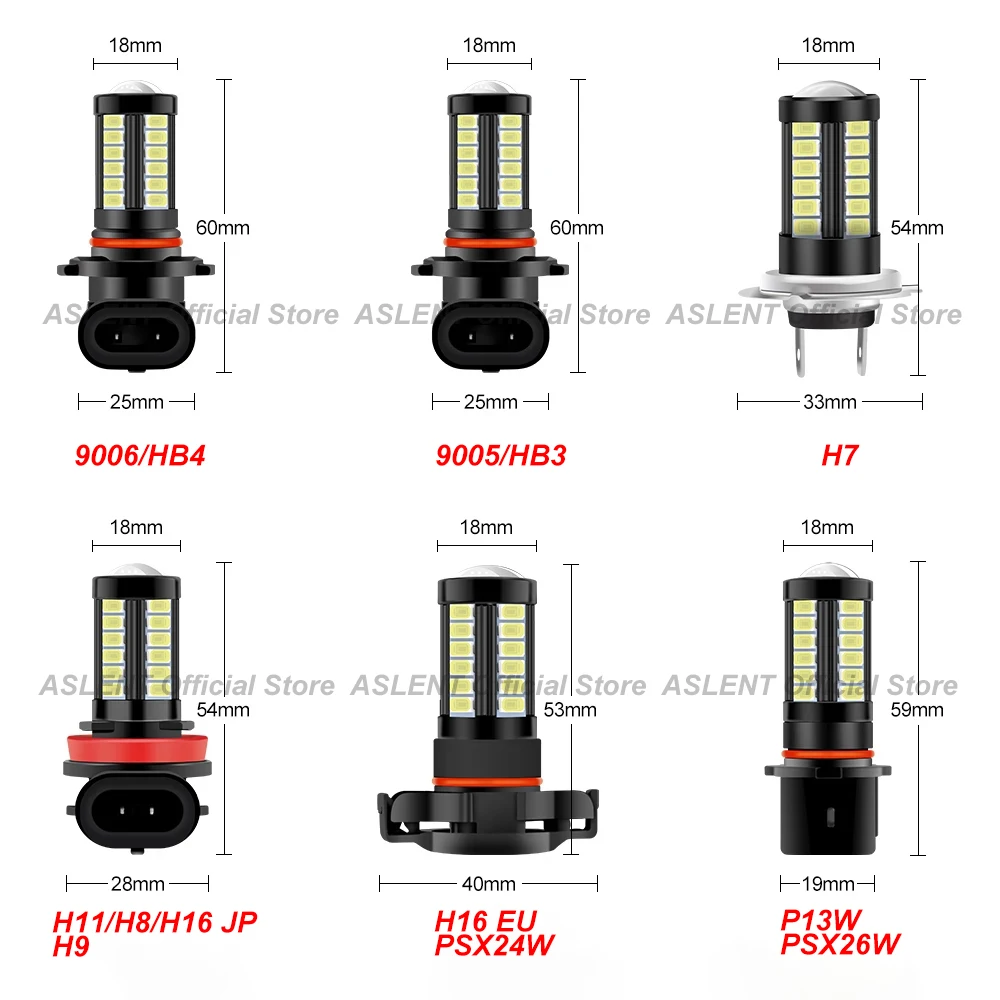 LED Auto Lamp Car Anti Fog Light Bulb 6000K Yellow Not for Headlights LED Auto Lamp Car Anti Fog Light Bulb 6000K Yellow Not for Headlights
