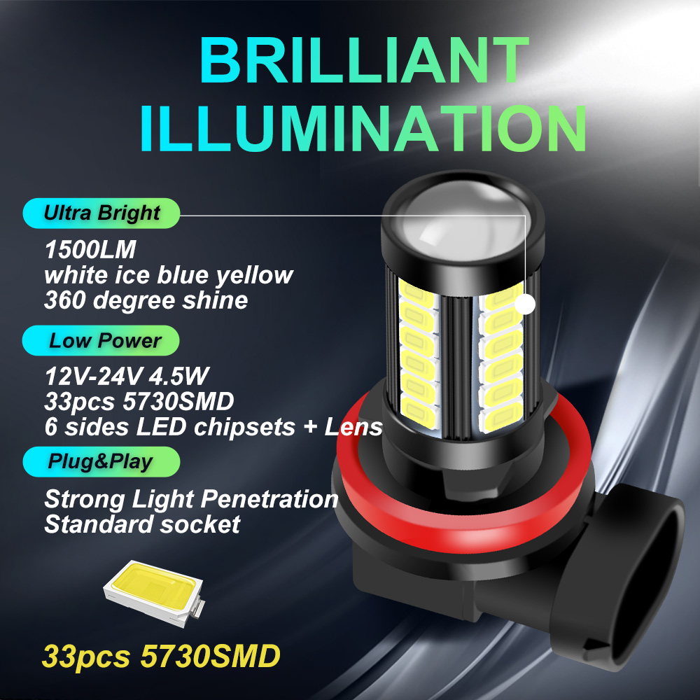 LED Auto Lamp Car Anti Fog Light Bulb 6000K Yellow Not for Headlights LED Auto Lamp Car Anti Fog Light Bulb 6000K Yellow Not for Headlights