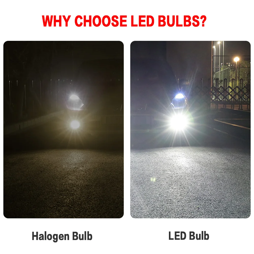 2PCS Car LED Fog Light Lamp Bulb For Hyundai