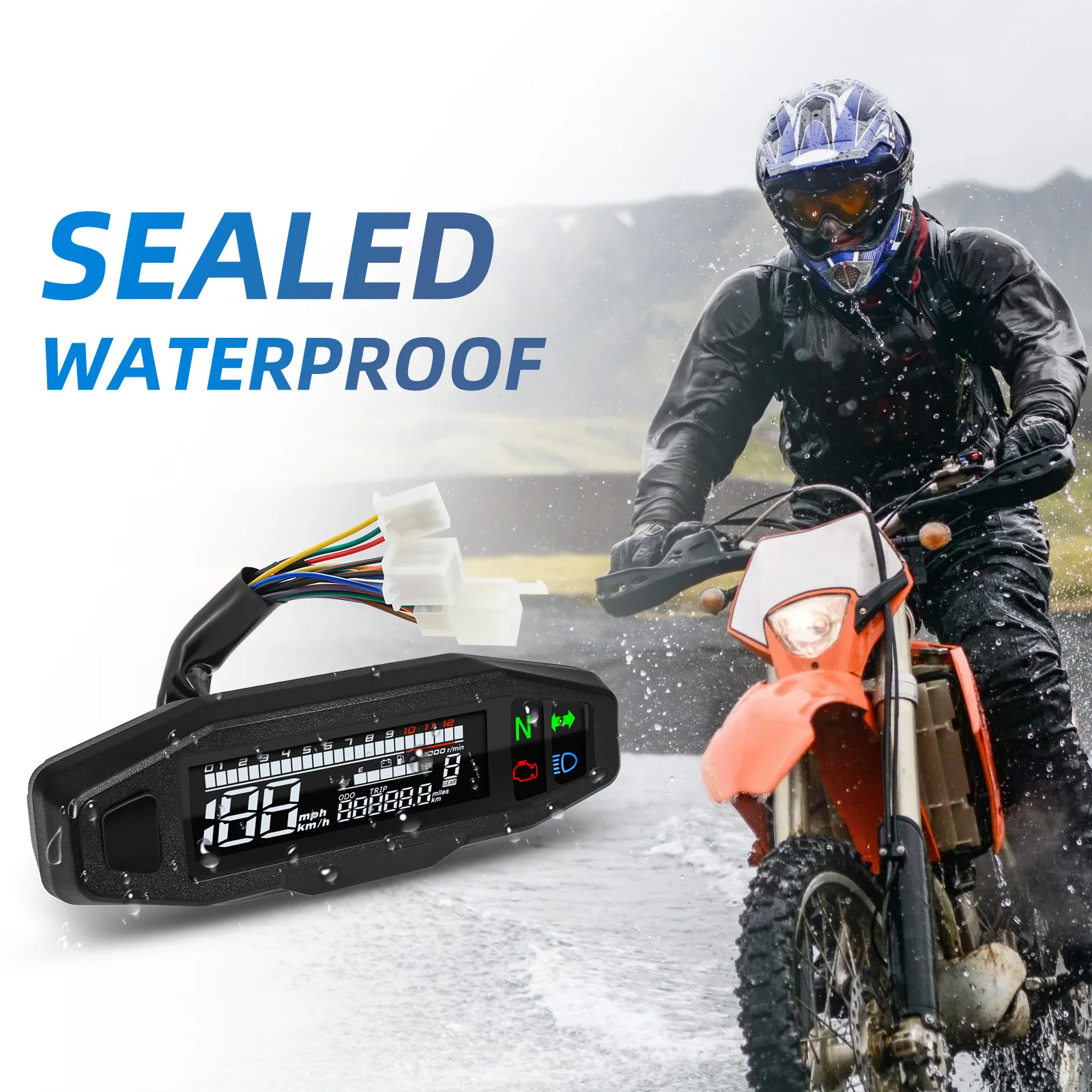 Universal Digital Motorcycle Speedometer Universal Digital Motorcycle Speedometer