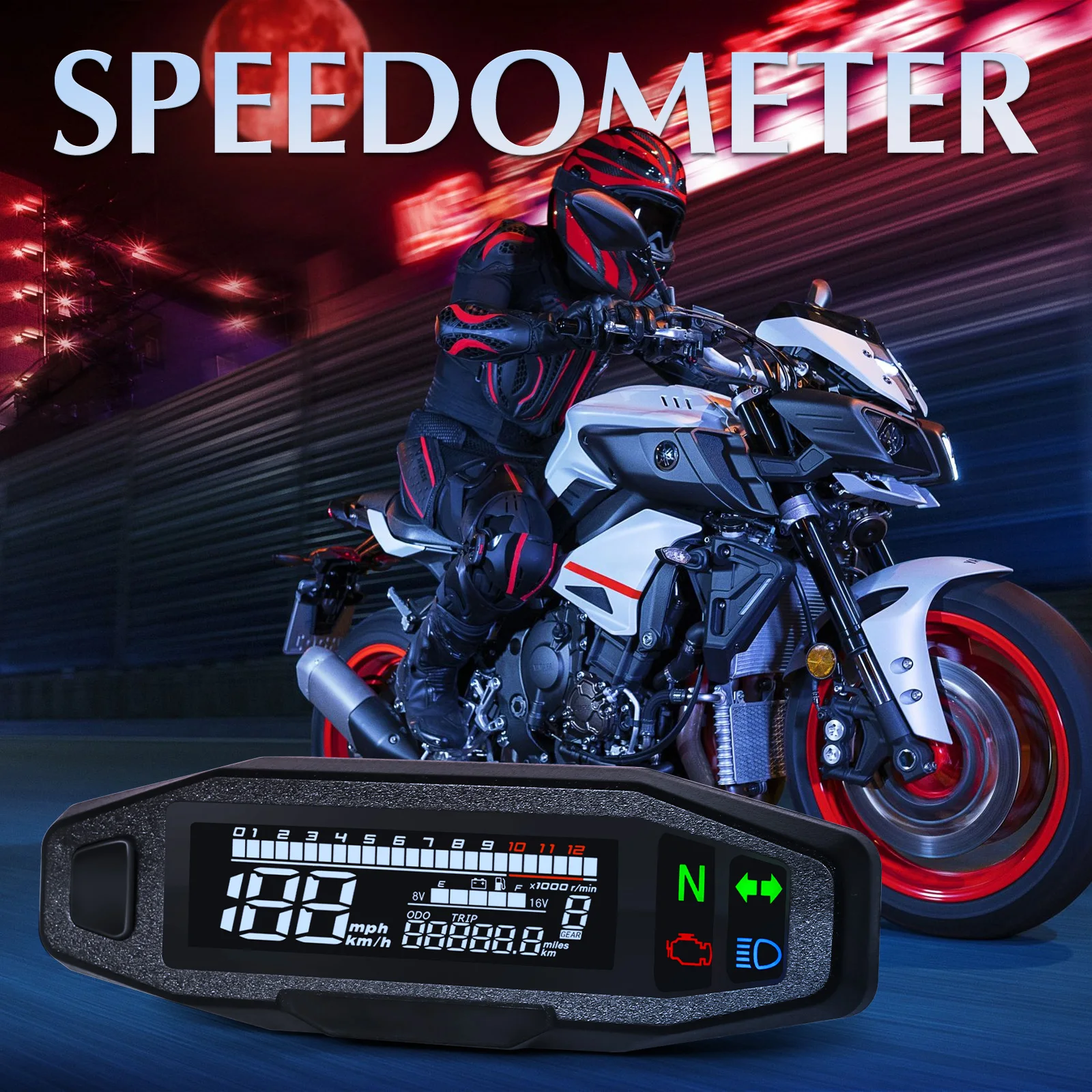 Universal Digital Motorcycle Speedometer Universal Digital Motorcycle Speedometer
