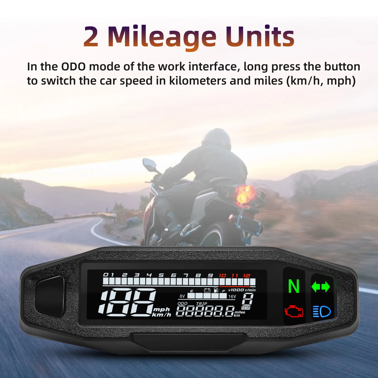 Universal Digital Motorcycle Speedometer Universal Digital Motorcycle Speedometer