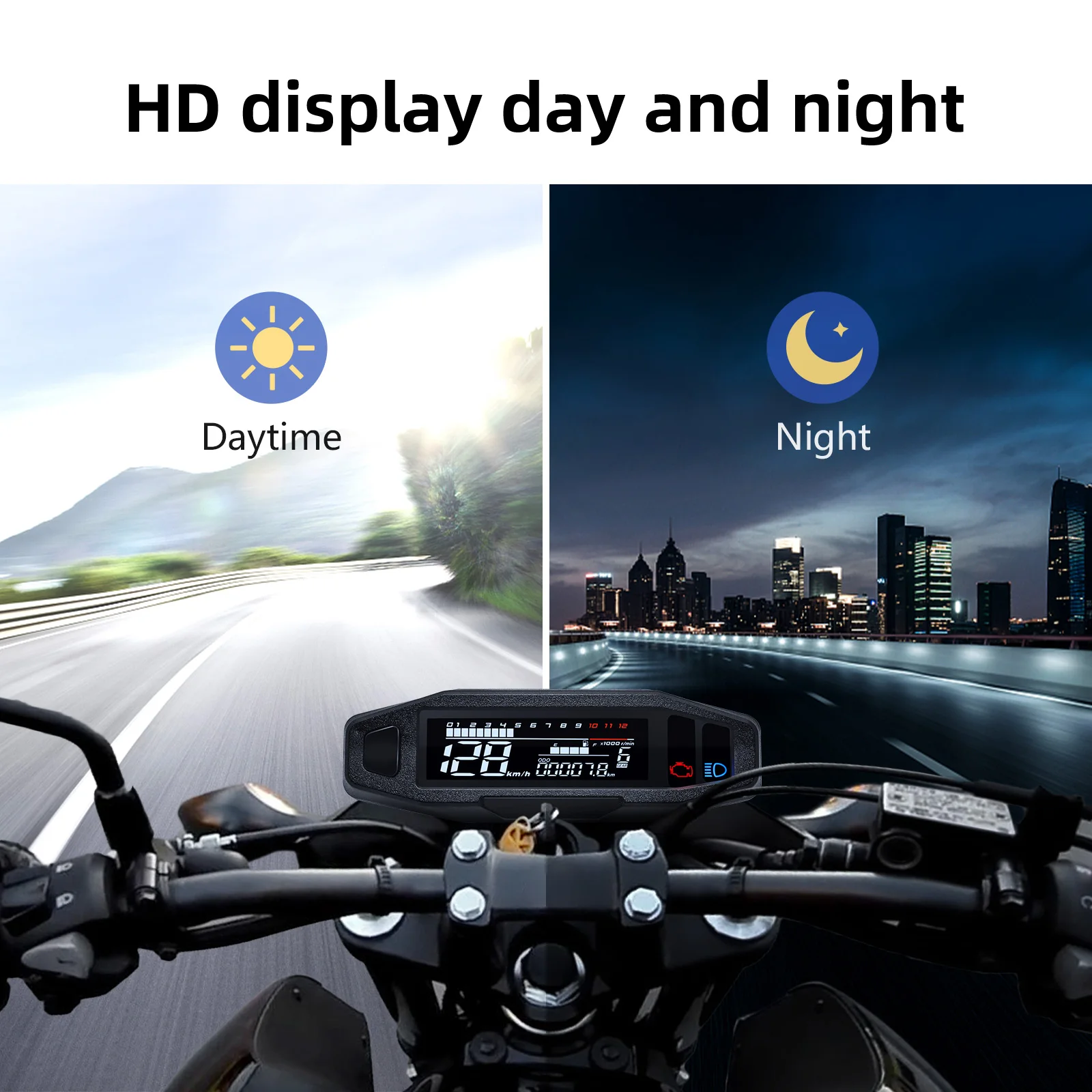 Universal Digital Motorcycle Speedometer Universal Digital Motorcycle Speedometer