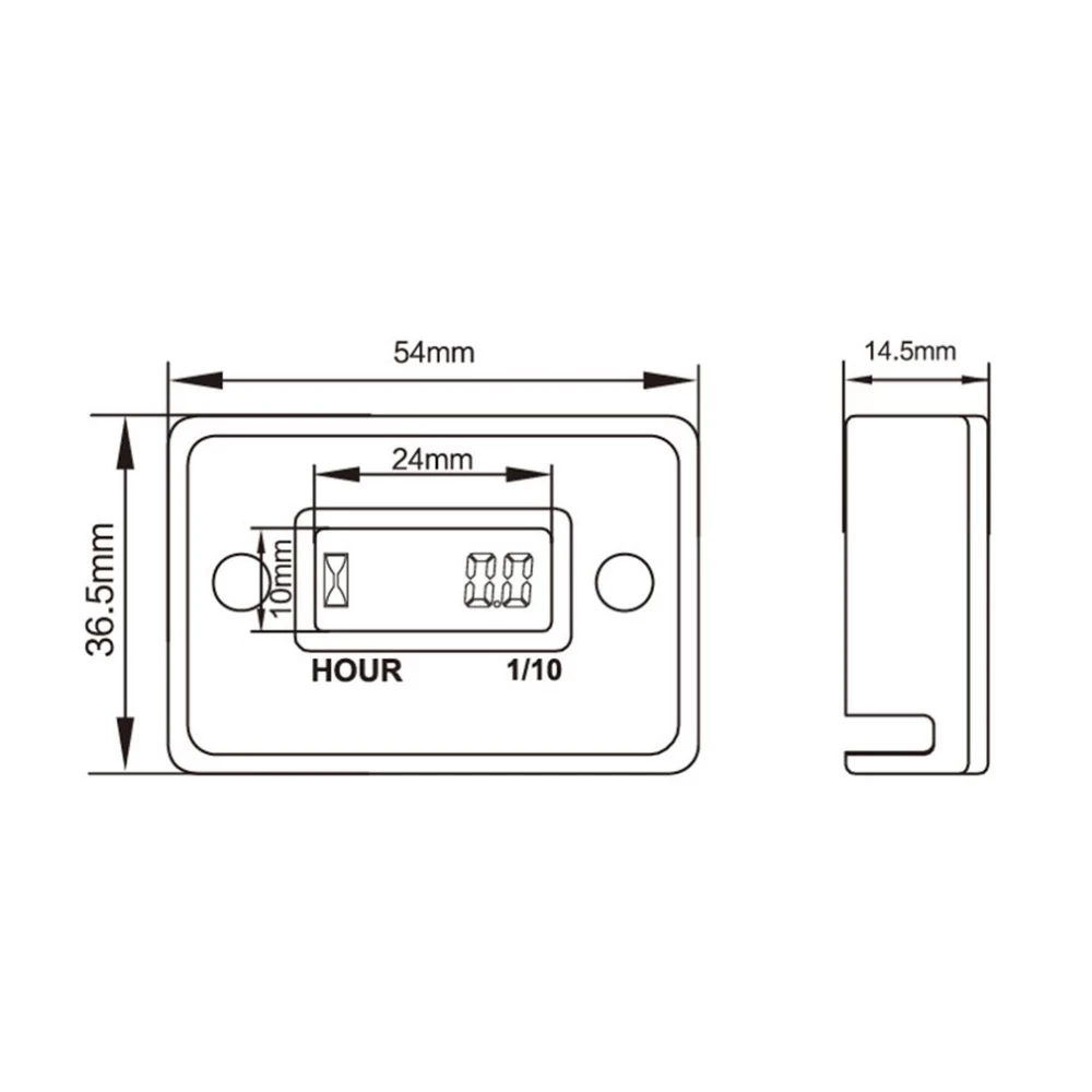 Digital Hour Meter LCD Counter For ATV Motorcycle