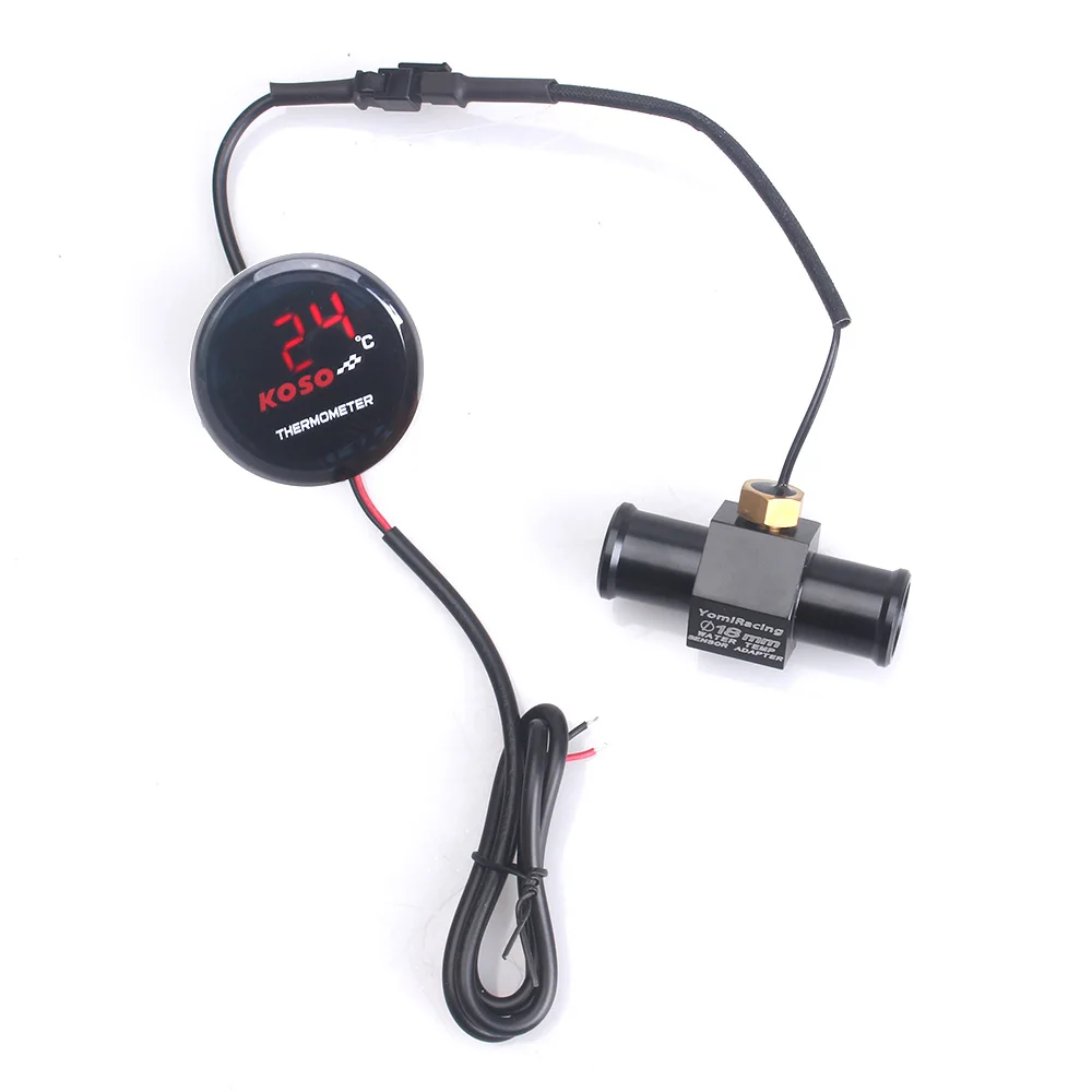 Temperature Digital Display Meter Gauge Sensor Adapter For KOSO