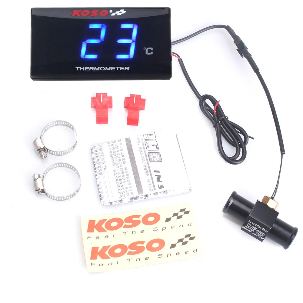 Temperature Digital Display Meter Gauge Sensor Adapter For KOSO