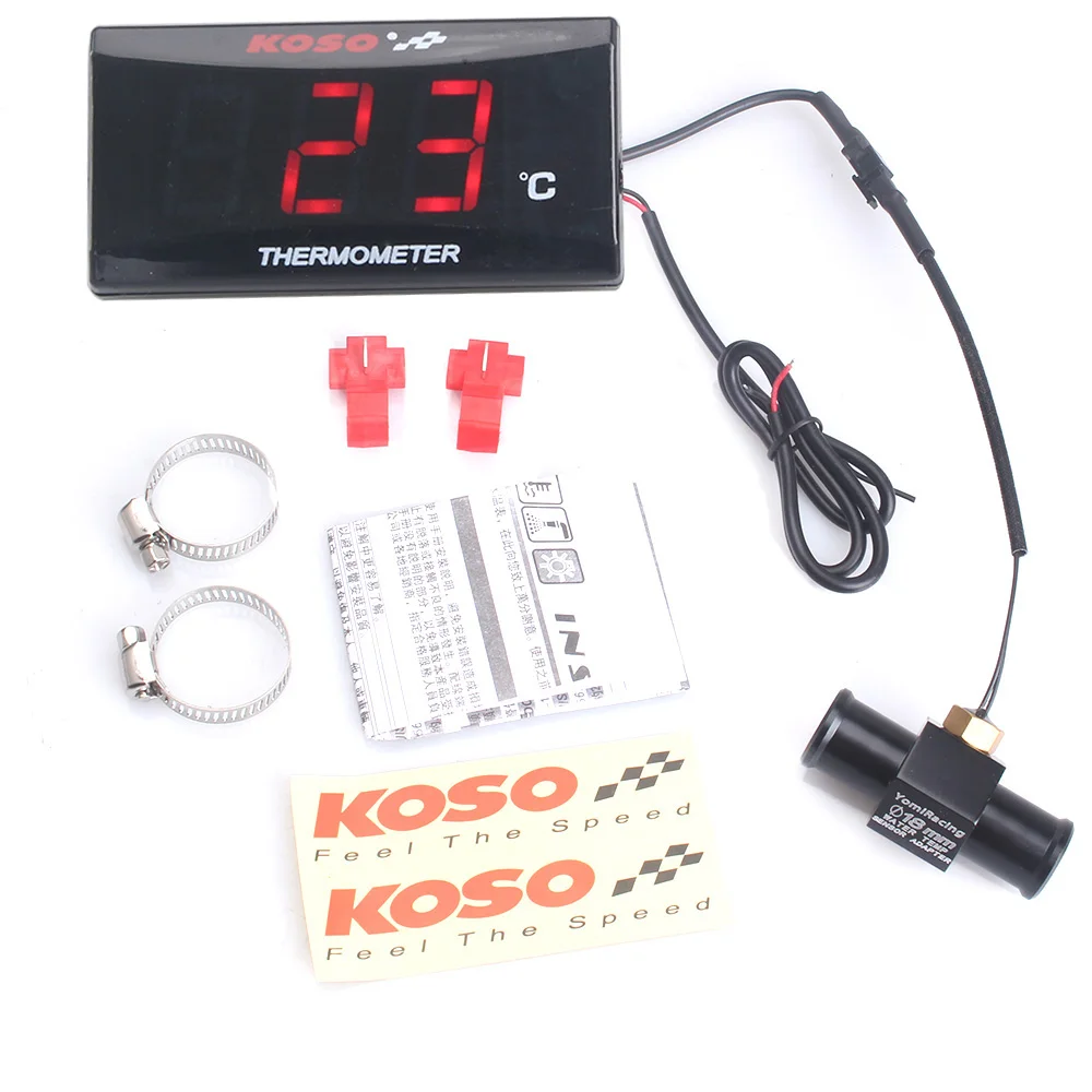 Temperature Digital Display Meter Gauge Sensor Adapter For KOSO
