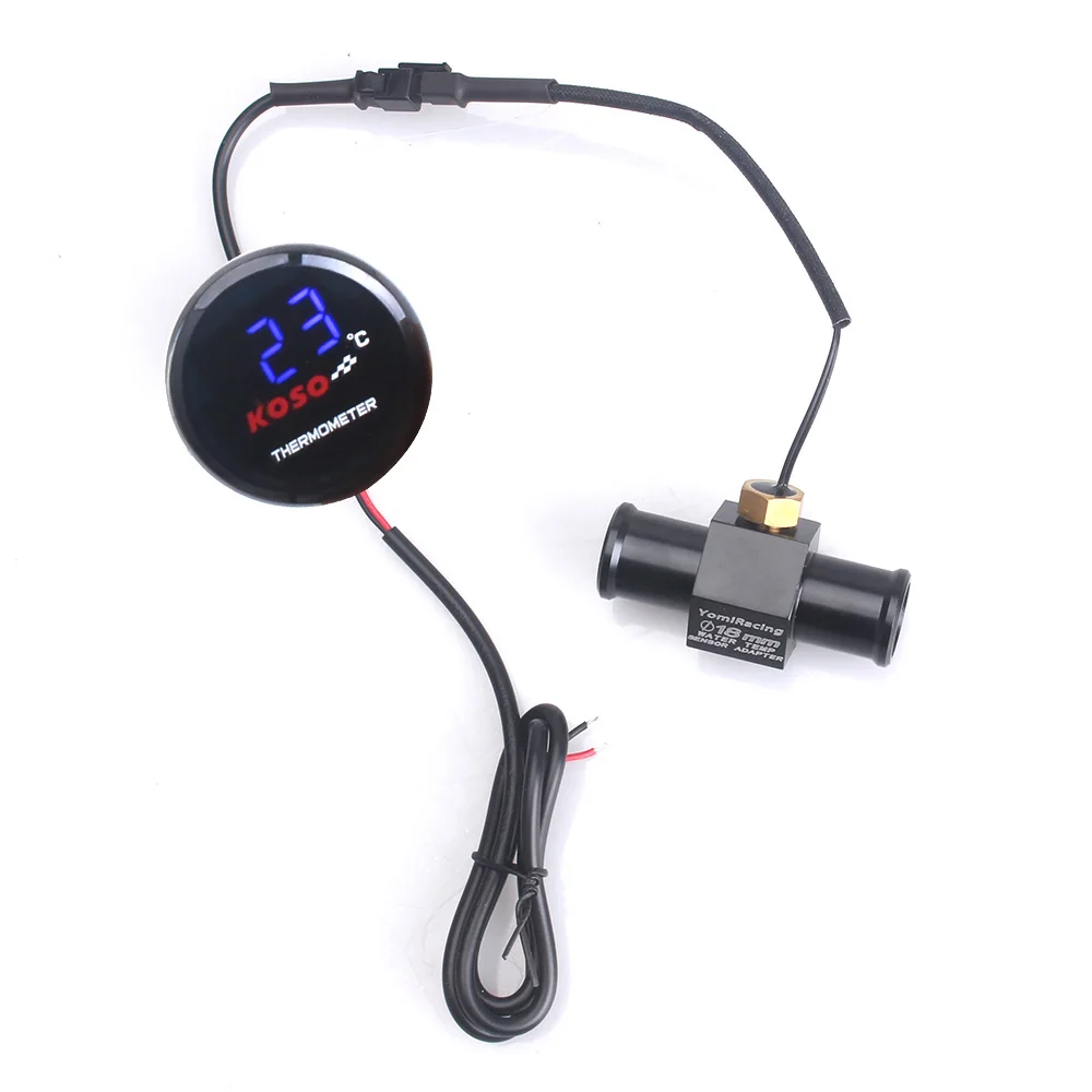 Temperature Digital Display Meter Gauge Sensor Adapter For KOSO