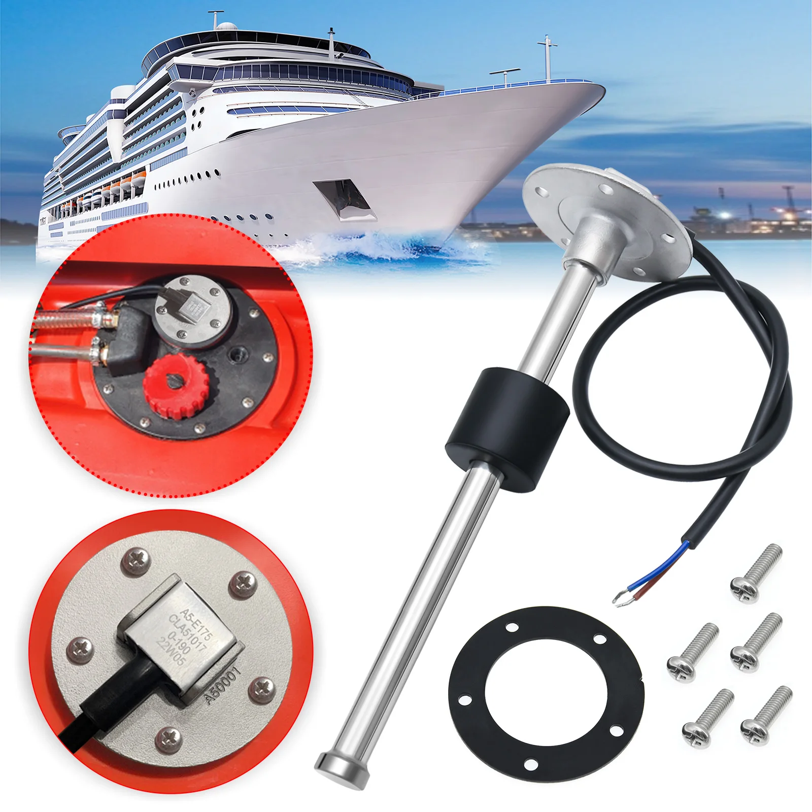 7 Color Light Waterproof IP67 Oil Tank Meter Indicator Car Yacht 12V 24V 7 Color Light Waterproof IP67 Oil Tank Meter Indicator Car Yacht 12V 24V