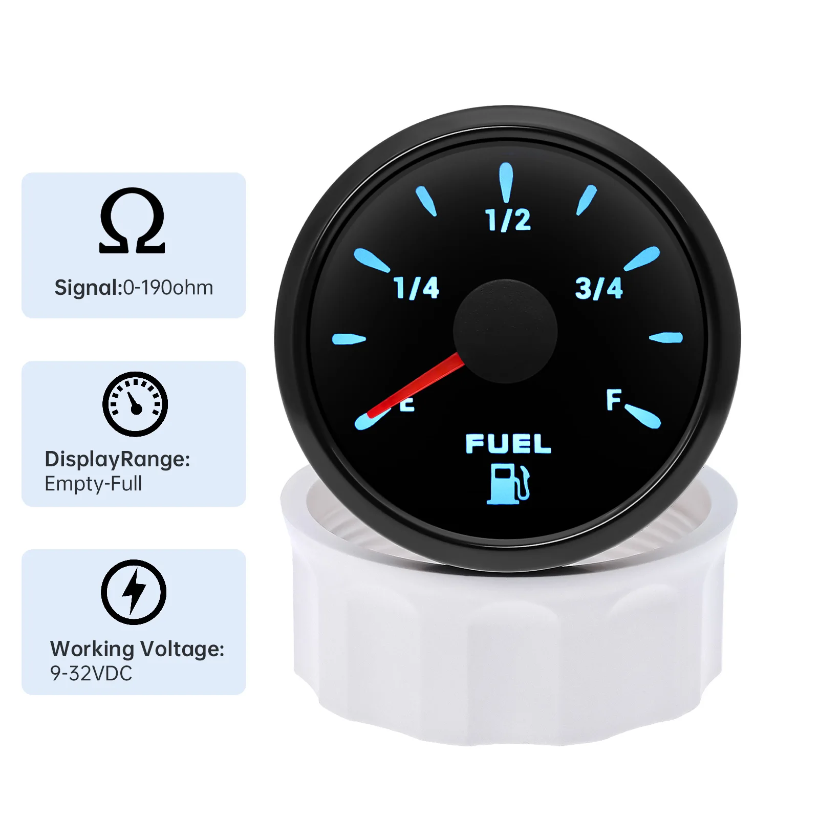 7 Color Light Waterproof IP67 Oil Tank Meter Indicator Car Yacht 12V 24V 7 Color Light Waterproof IP67 Oil Tank Meter Indicator Car Yacht 12V 24V