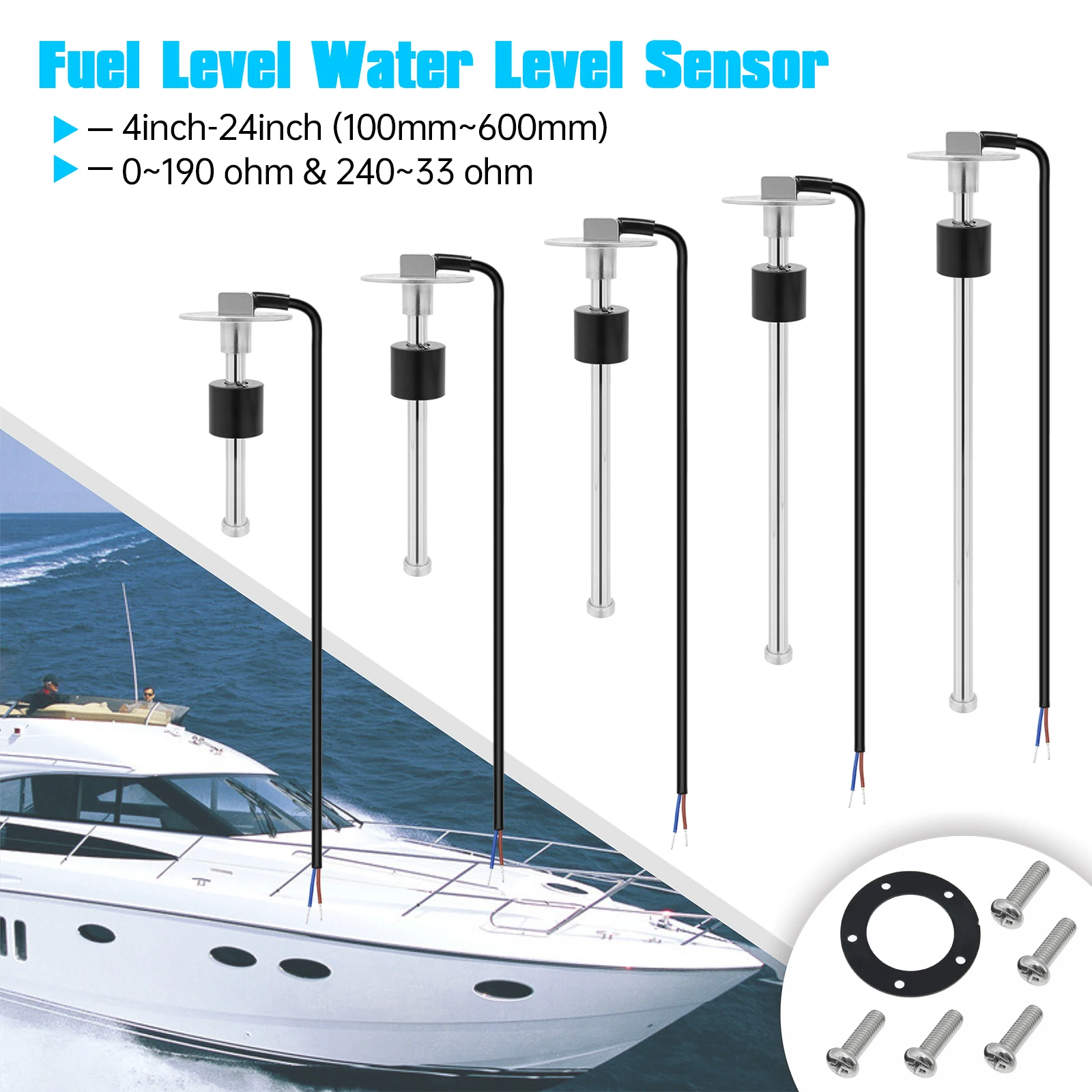 7 Color Light Waterproof IP67 Oil Tank Meter Indicator Car Yacht 12V 24V 7 Color Light Waterproof IP67 Oil Tank Meter Indicator Car Yacht 12V 24V