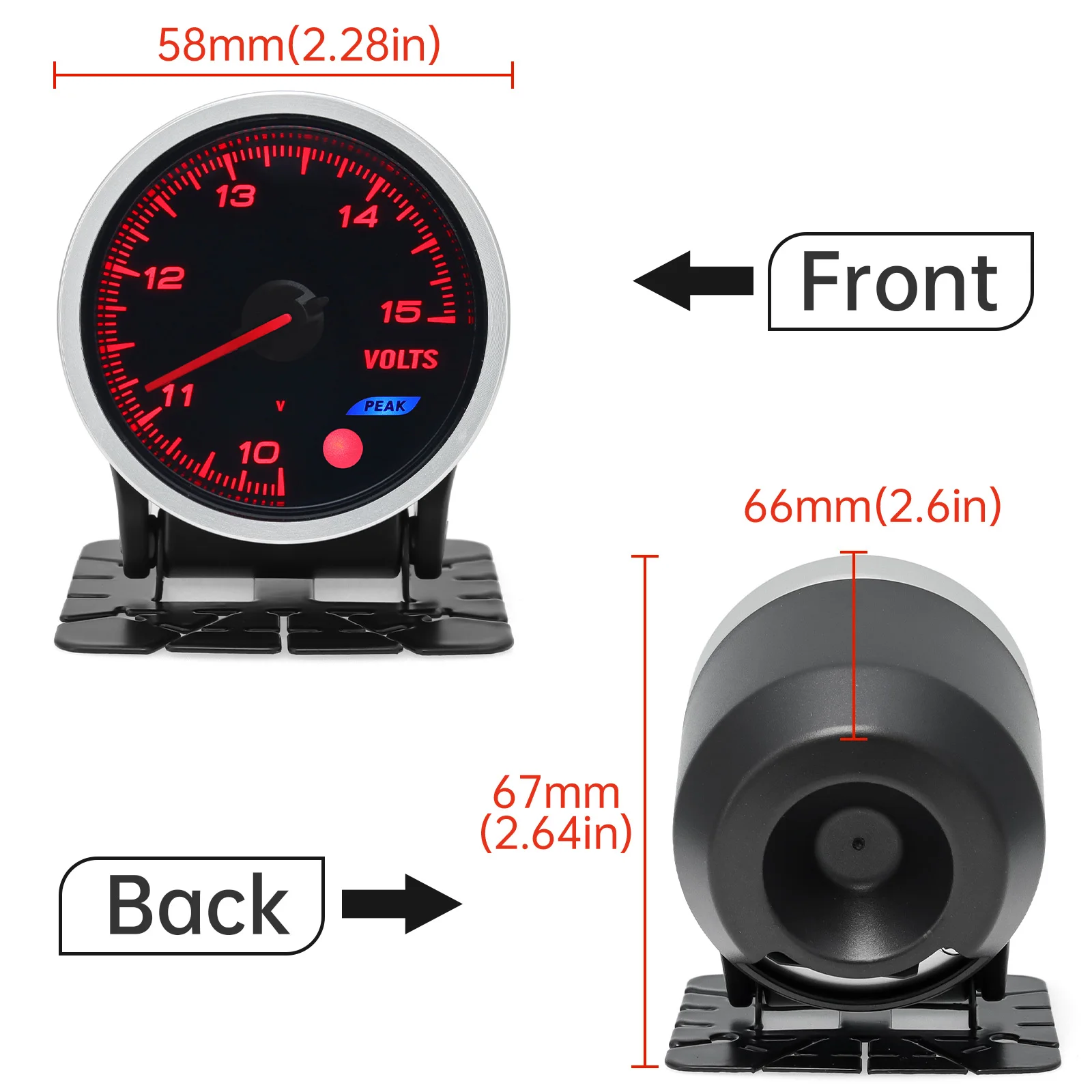 8 Color Racing Car Oil Pressure Water Oil Temp EGT Exhaust Temp Turbo Boost Tachometer Gauge Meter