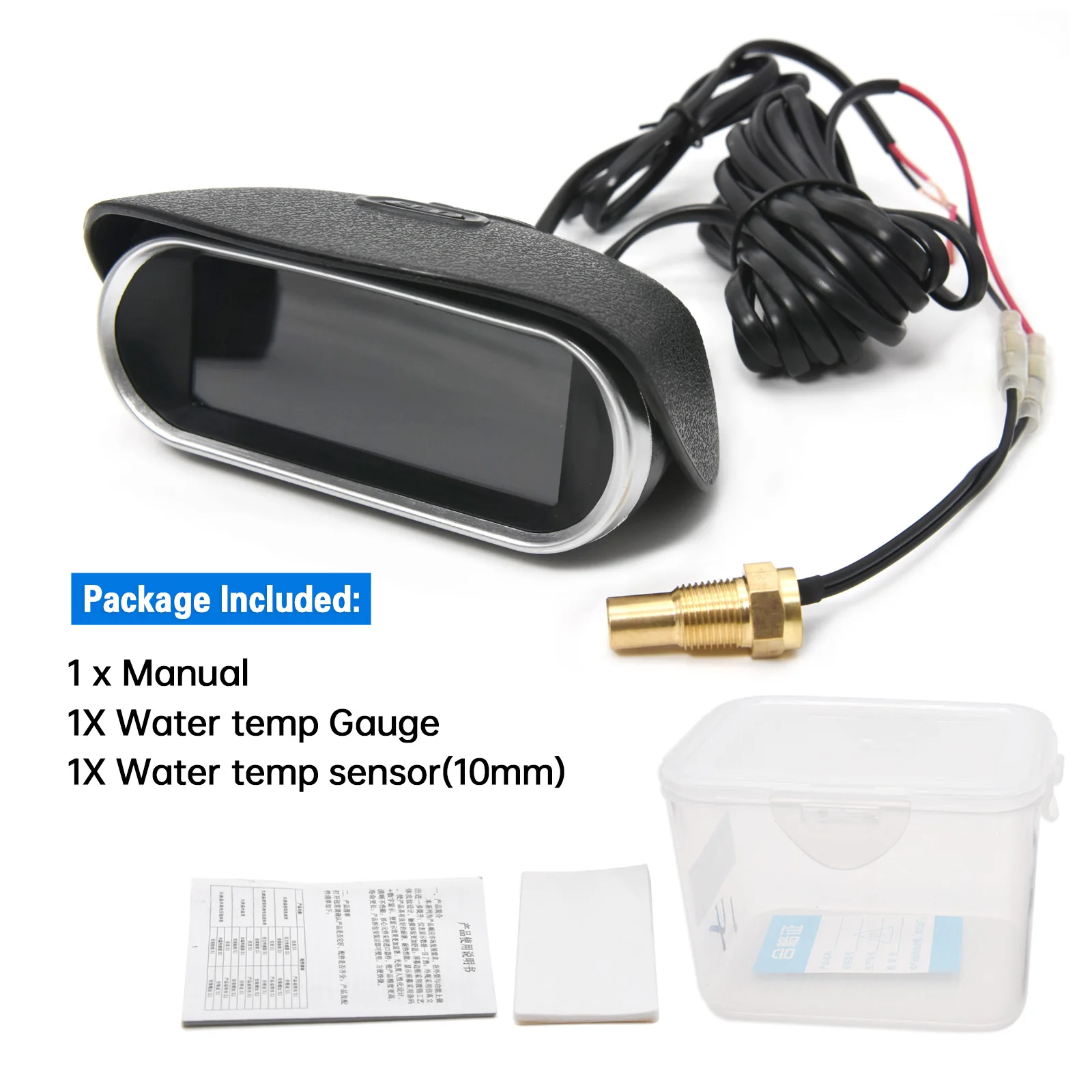 LCD Car Digital Horizontal gauge Water Temp LCD Car Digital Horizontal gauge Water Temp