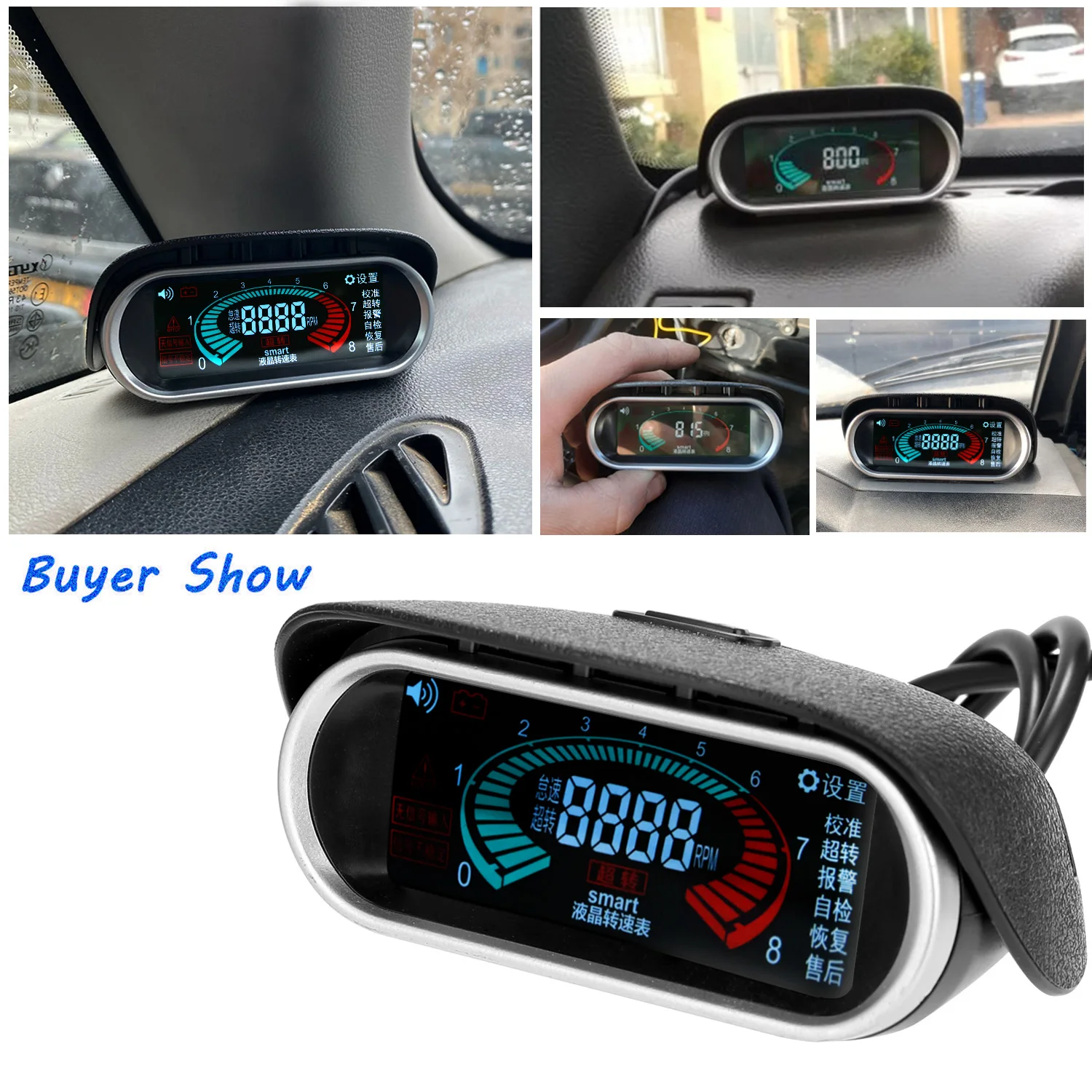 LCD Car Digital Horizontal gauge Water Temp LCD Car Digital Horizontal gauge Water Temp