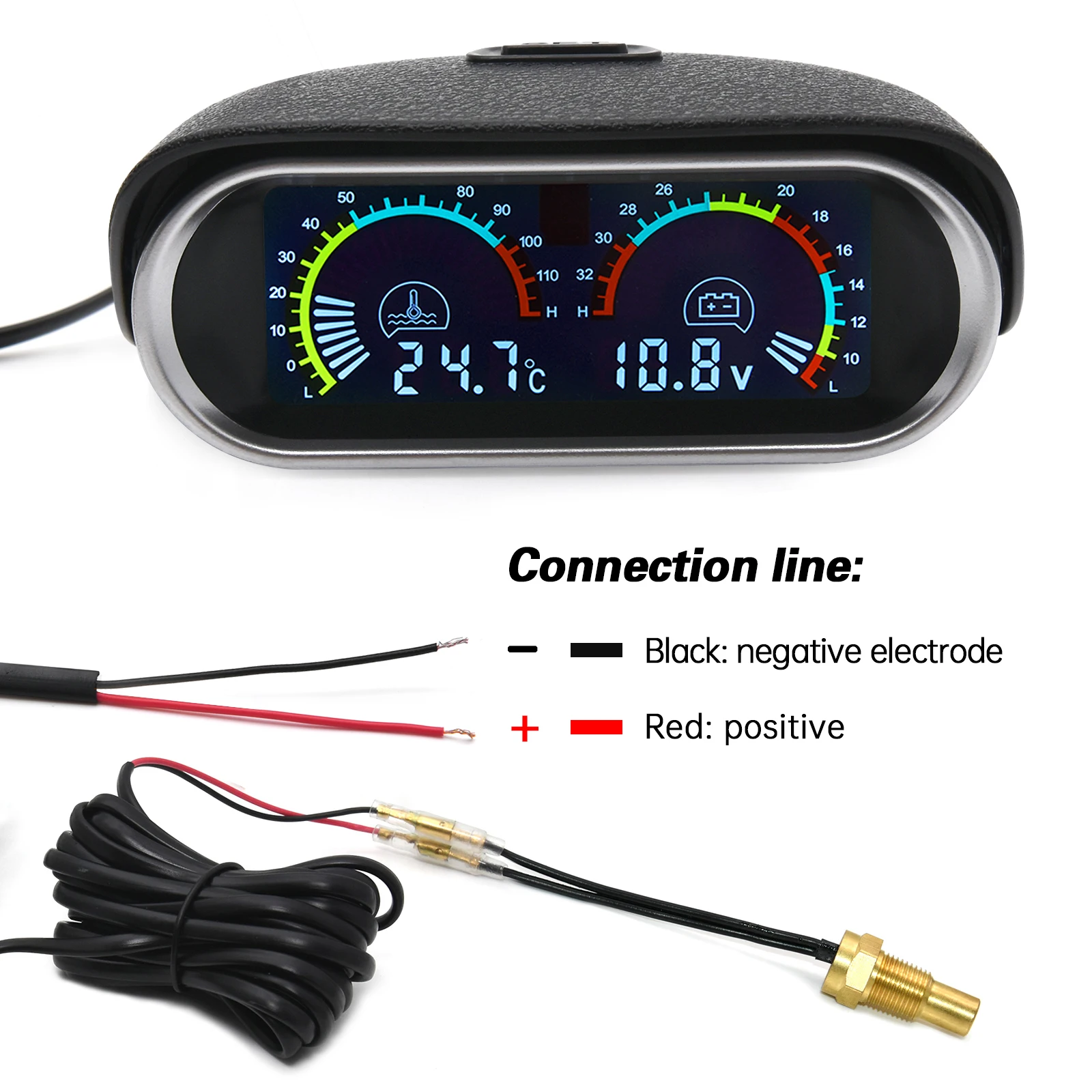 LCD Car Digital Horizontal gauge Water Temp LCD Car Digital Horizontal gauge Water Temp
