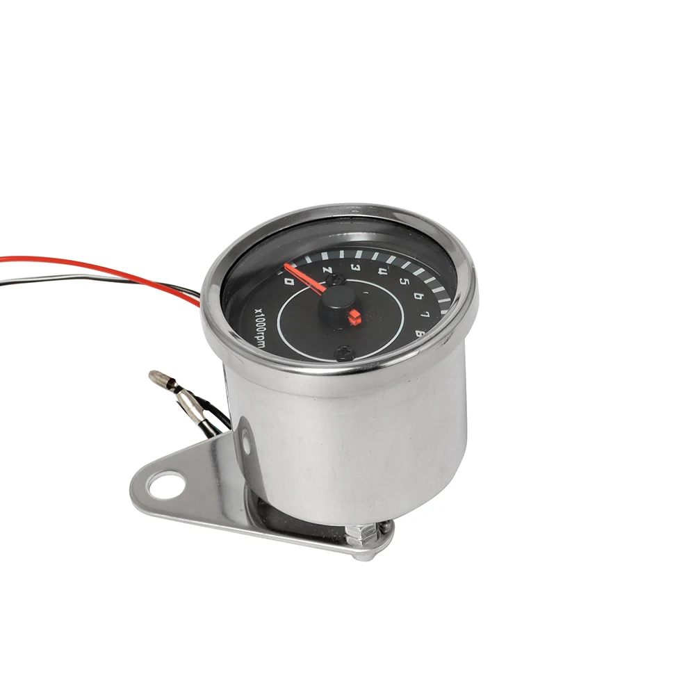 1000rpm Universal Motorcycle Tachometer LED Screen DC 12V Meter Gauge