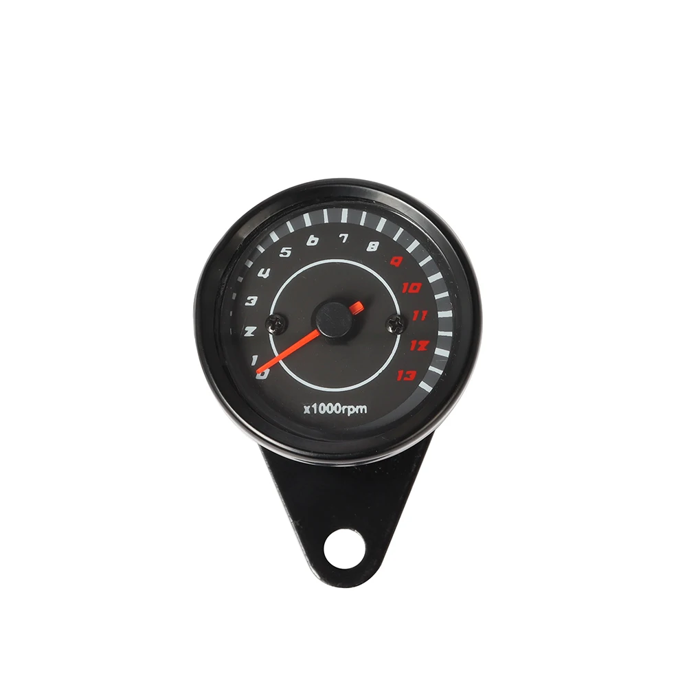 1000rpm Universal Motorcycle Tachometer LED Screen DC 12V Meter Gauge