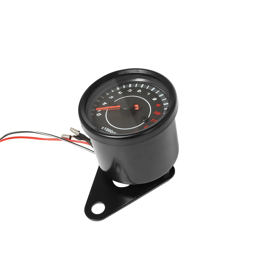 1000rpm Universal Motorcycle Tachometer LED Screen DC 12V Meter Gauge