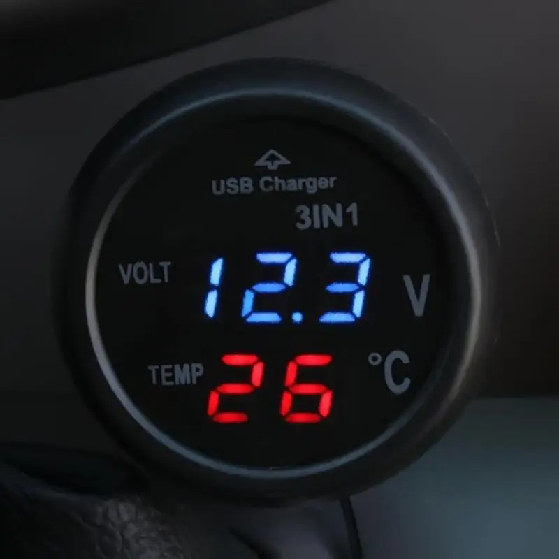 Universal 12V 24V Car Volt Meter Auto LED Digital Voltmeter Universal 12V 24V Car Volt Meter Auto LED Digital Voltmeter
