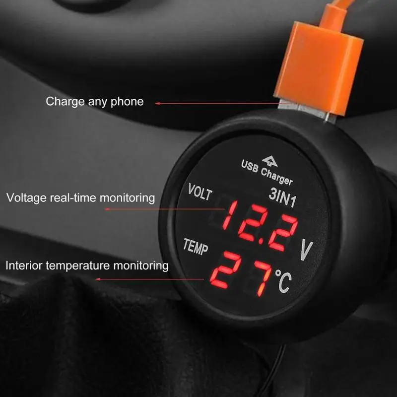 Universal 12V 24V Car Volt Meter Auto LED Digital Voltmeter Universal 12V 24V Car Volt Meter Auto LED Digital Voltmeter