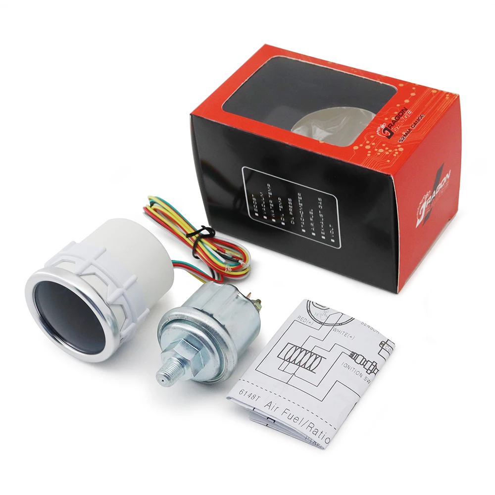 Boost/Water Temp/Oil Temp/Oil Press/Voltage/Tachometer/Air Fuel Ratio/EGT