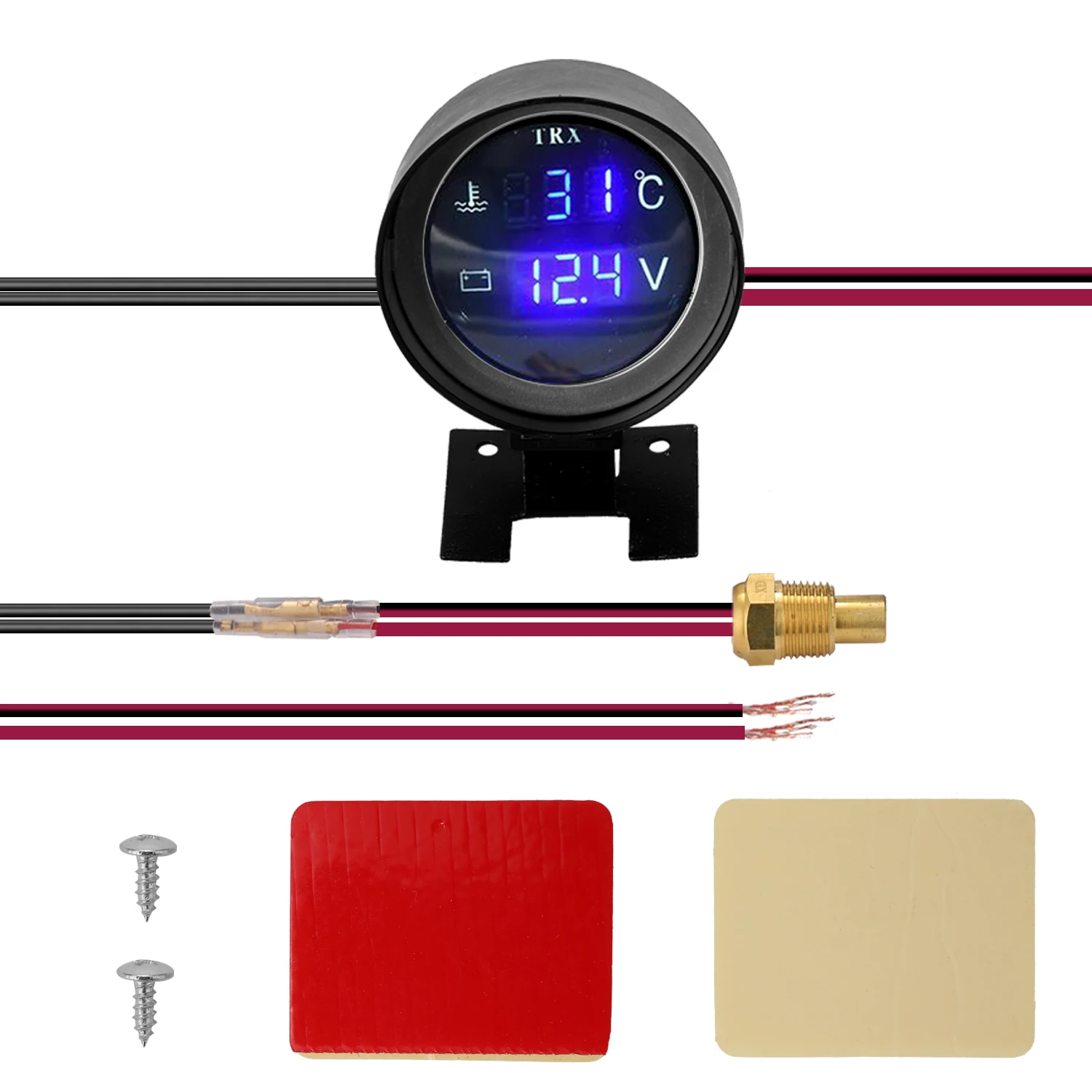 Round Led Digital Car Truck Water Temp Gauge