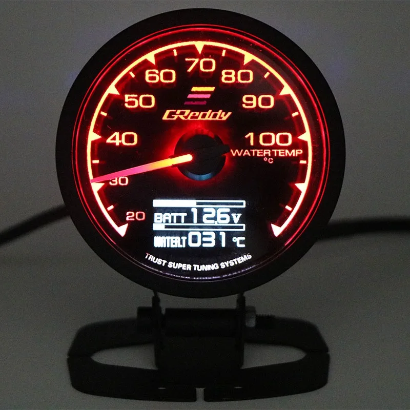 GReddi Boost Gauge Water Temp 7 Colors LCD Display