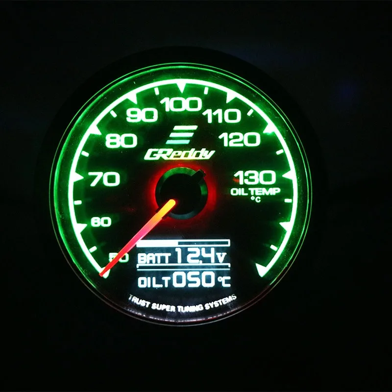 GReddi Boost Gauge Water Temp 7 Colors LCD Display