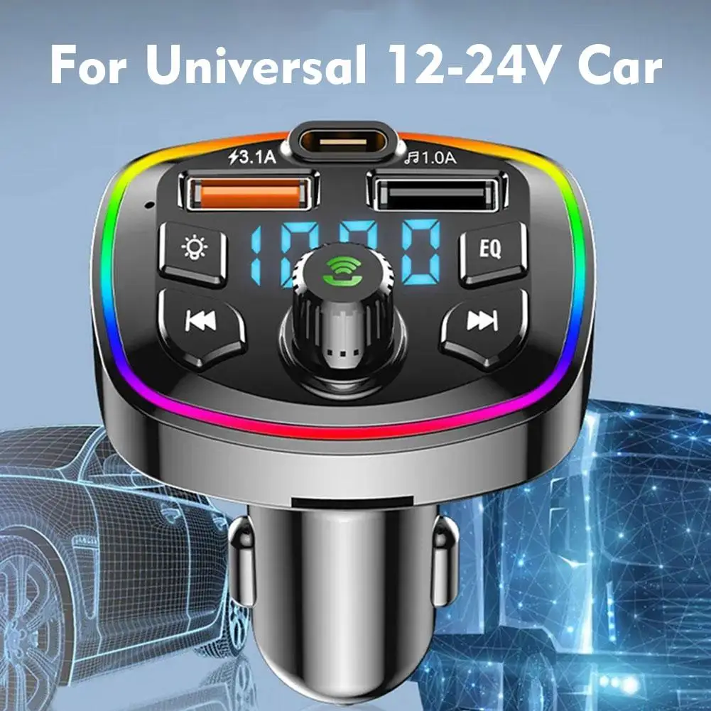 Car Hands-Free Bluetooth-compaitable 5.0 FM Transmitter Car Hands-Free Bluetooth-compaitable 5.0 FM Transmitter