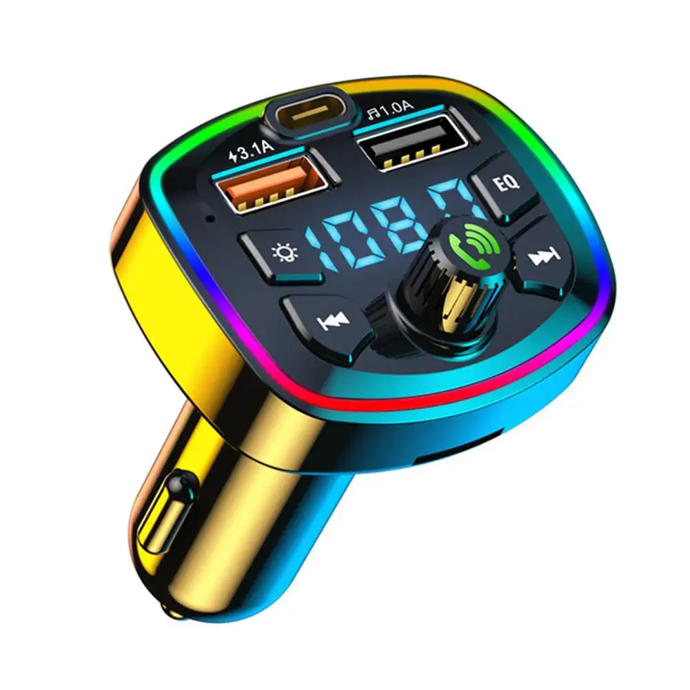 Car Hands-Free Bluetooth-compaitable 5.0 FM Transmitter Car Hands-Free Bluetooth-compaitable 5.0 FM Transmitter