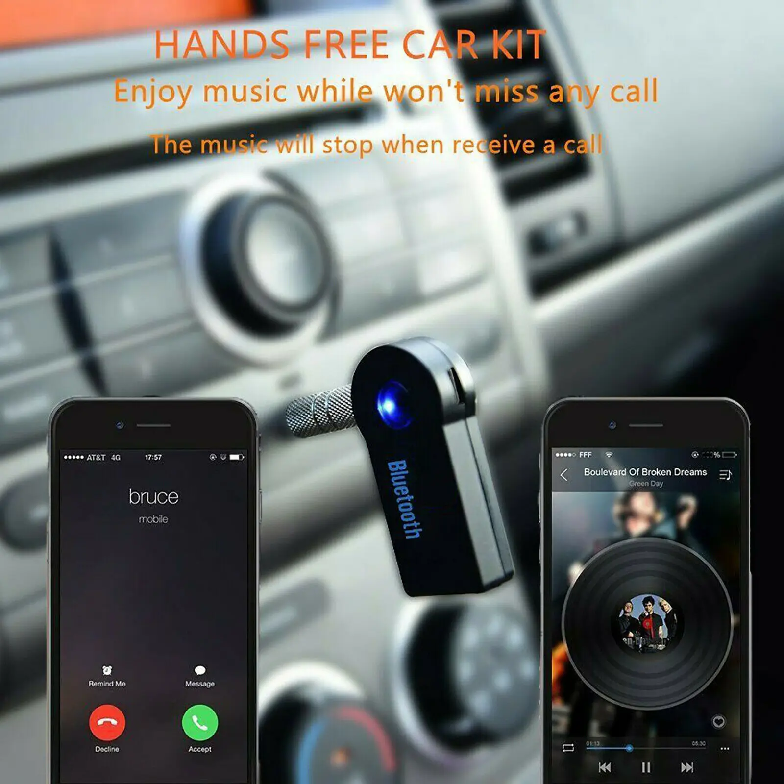 2 in 1 Wireless Bluetooth-compatible 5.0 Receiver Adapter