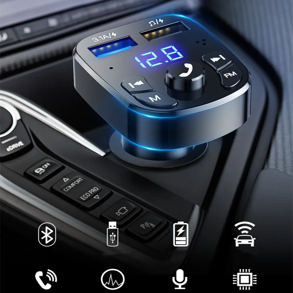 Car Mp3 Player Dual Usb Fast Charger