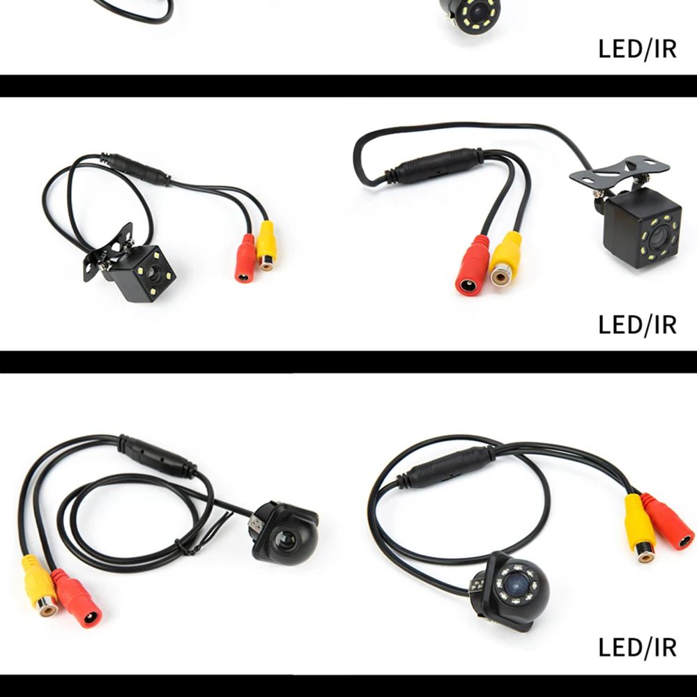 Hippcron Car Rear View Camera 4 LED Night Vision Reversing Auto Parking Monitor