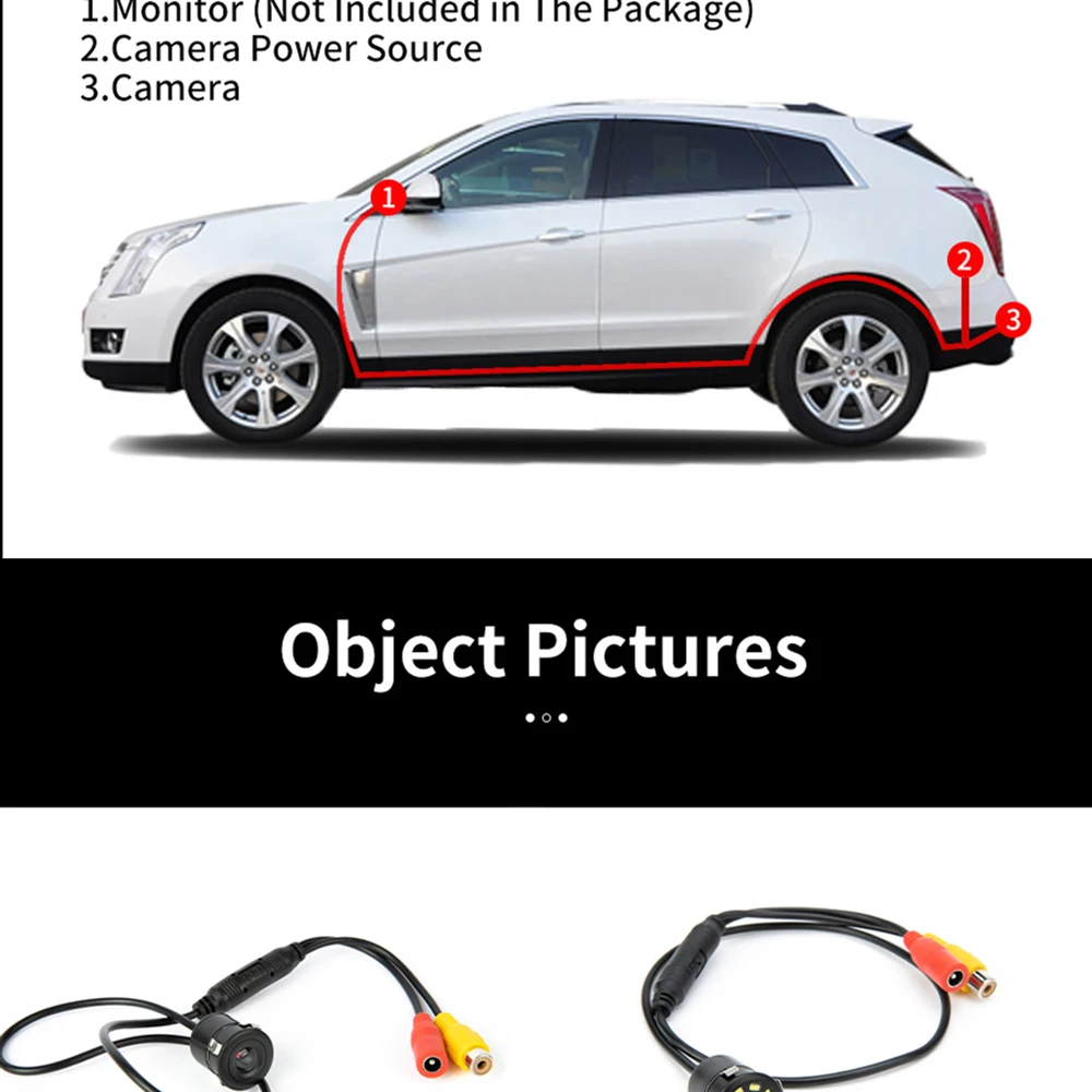 Hippcron Car Rear View Camera 4 LED Night Vision Reversing Auto Parking Monitor