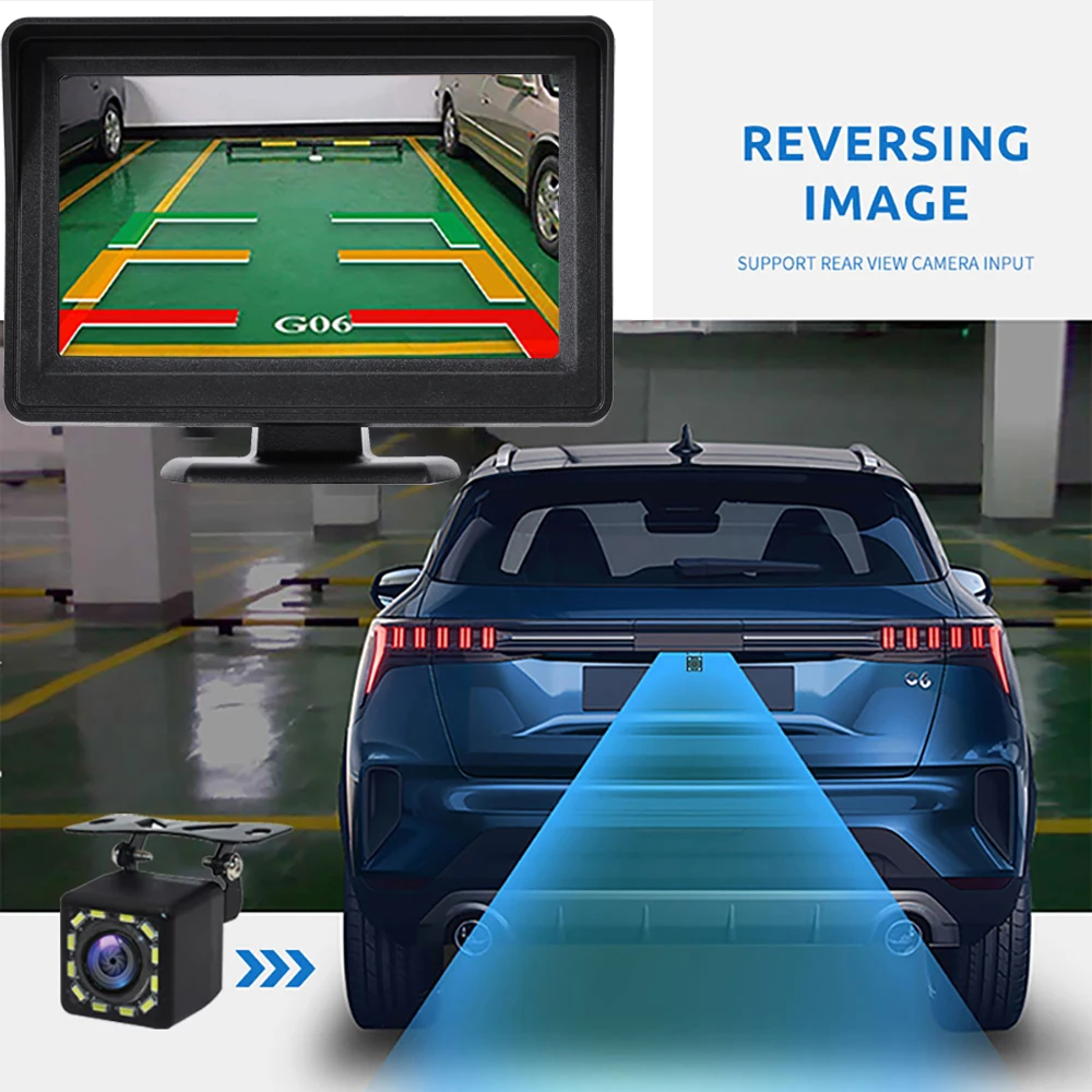Hippcron Car Rear View Camera 4 LED Night Vision Reversing Auto Parking Monitor Hippcron Car Rear View Camera 4 LED Night Vision Reversing Auto Parking Monitor