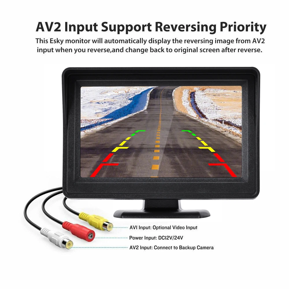 Hippcron Car Rear View Camera 4 LED Night Vision Reversing Auto Parking Monitor Hippcron Car Rear View Camera 4 LED Night Vision Reversing Auto Parking Monitor